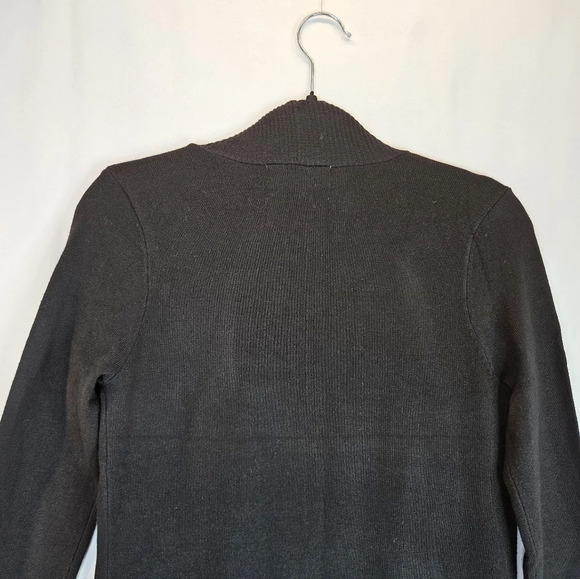 By Design Black knit Long Line Open Front Cardigan Casual Comfort Sz S, So Soft - Picture 8 of 10